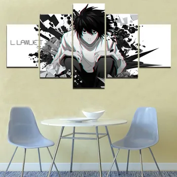 Wall Art 5 Pieces Anime Death Note L Modular Pictures Canvas Painting HD Printed Home Decor Modern Artwork Poster Framework
Wall Art 5 Pieces Anime Death Note L Modular Pictures Canvas Painting HD Printed Home Decor Modern Artwork Poster Framework