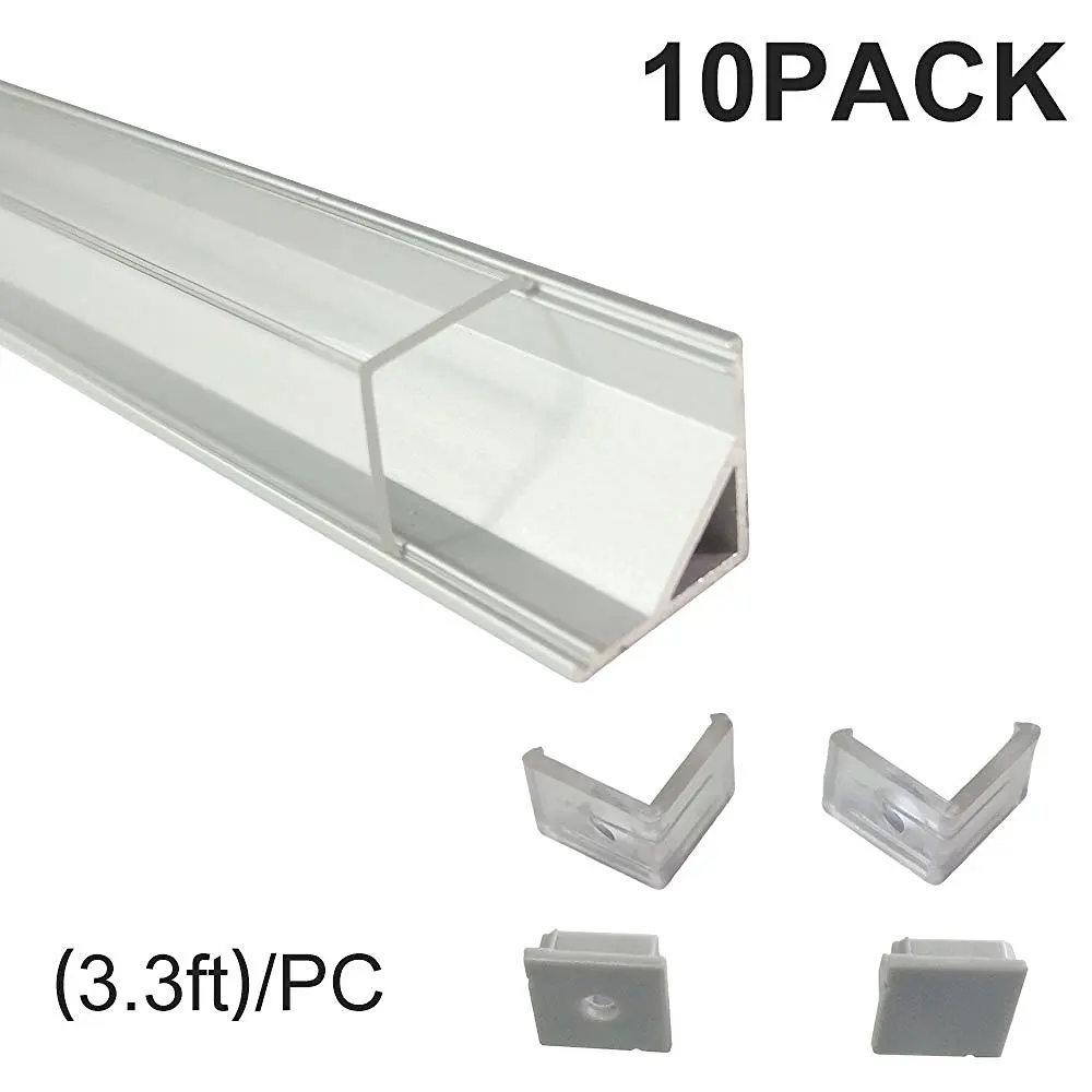 Led Aluminium Profile for Led bar light V Type Corner Mount with Vertical Angle Clear Cover End Caps and Mounting Clips
Led Aluminium Profile for Led bar light V Type Corner Mount with Vertical Angle Clear Cover End Caps and Mounting Clips
