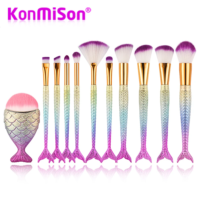 Konmison Mermaid Makeup Brushes Set Foundation Blending Powder Eyeshadow Contour Concealer Blush Cosmetic Beauty Make Up Tool
Konmison Mermaid Makeup Brushes Set Foundation Blending Powder Eyeshadow Contour Concealer Blush Cosmetic Beauty Make Up Tool