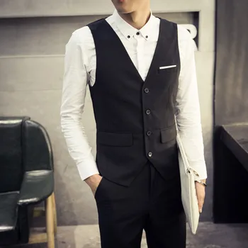 New Korean slim men's suits vest business casual suit vest British Fashion Men's vest tide
New Korean slim men's suits vest business casual suit vest British Fashion Men's vest tide