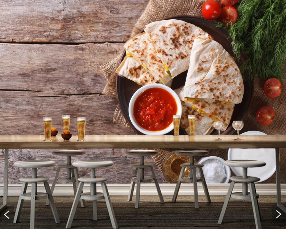 Pancake помидоры укроп деревянная доска еда 3d обои росписи papel де parede для столовой