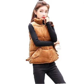 Autumn Winter Women Pleuche Down Cotton Waistcoat 2018 Fashion Stand-Collar Zippers Button Warm Vest Short Women Casual CQ2126
Autumn Winter Women Pleuche Down Cotton Waistcoat 2018 Fashion Stand-Collar Zippers Button Warm Vest Short Women Casual CQ2126