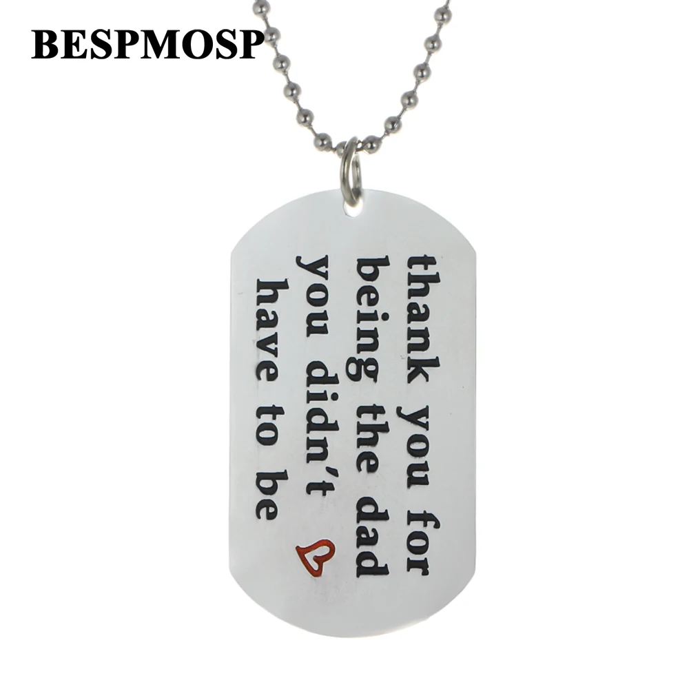 Bespmosp 12PC/SET Dad Thanks Father Family Pendant Charm Chain Trendy Necklace Jewelry Stainless Steel Love Fashion New Hot Gift
Bespmosp 12PC/SET Dad Thanks Father Family Pendant Charm Chain Trendy Necklace Jewelry Stainless Steel Love Fashion New Hot Gift