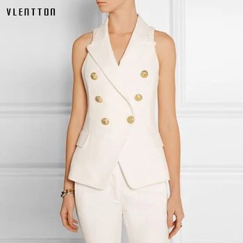 2019 New White Women Vest waistcoat Double Breasted Sleeveless Vest Coat Spring summer Elegant Office Female Blazer Jacket Vest
2019 New White Women Vest waistcoat Double Breasted Sleeveless Vest Coat Spring summer Elegant Office Female Blazer Jacket Vest