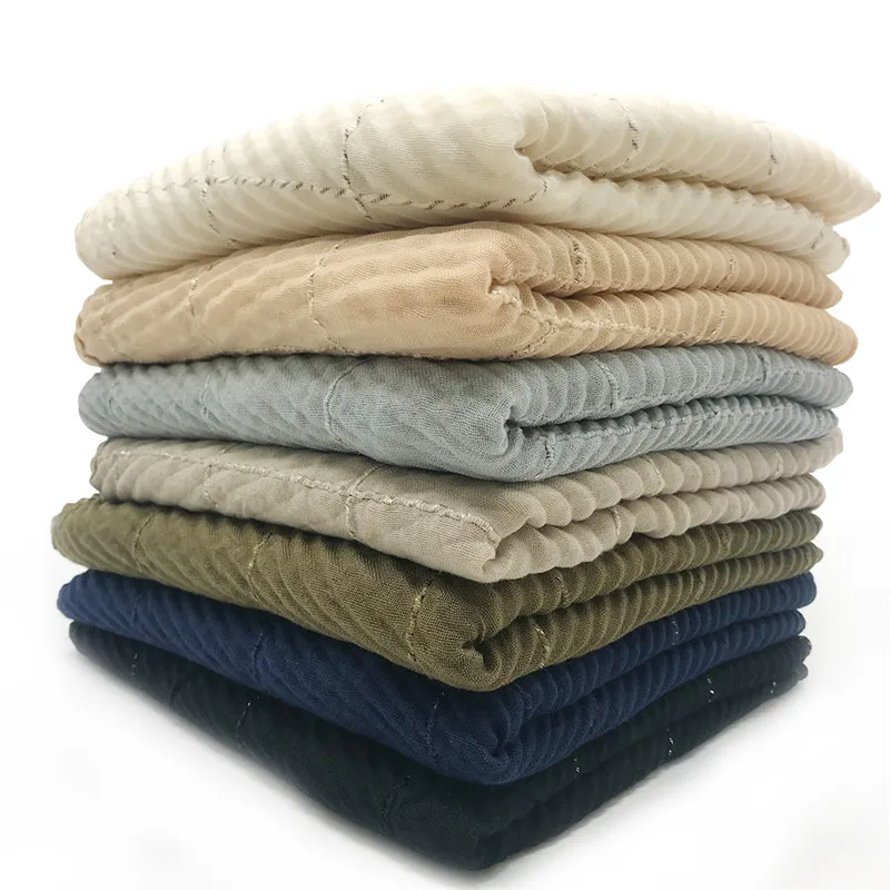 Plain Plaid Gauze Scarf Cotton Wrinkled Muslim Hijabs Malaysia Crumpled Women Headscarf Underscarf Islami Long Shawl Turbante
Plain Plaid Gauze Scarf Cotton Wrinkled Muslim Hijabs Malaysia Crumpled Women Headscarf Underscarf Islami Long Shawl Turbante
