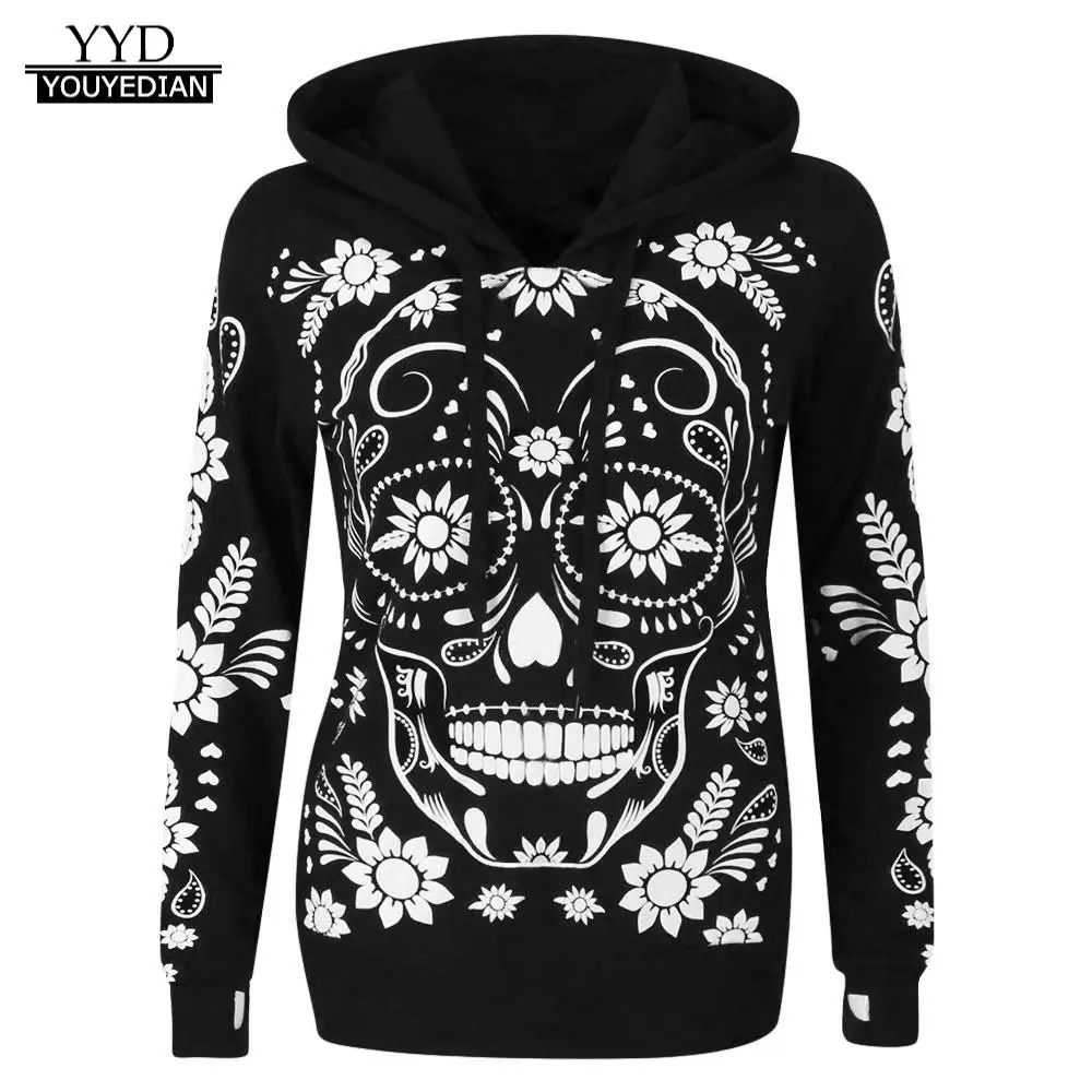 sudadera mujer Hoodies Women Plus Size Long Sleeve Skull Print Hooded Sweatshirt Pullover Blouse Tops mujeres invierno 2018
sudadera mujer Hoodies Women Plus Size Long Sleeve Skull Print Hooded Sweatshirt Pullover Blouse Tops mujeres invierno 2018