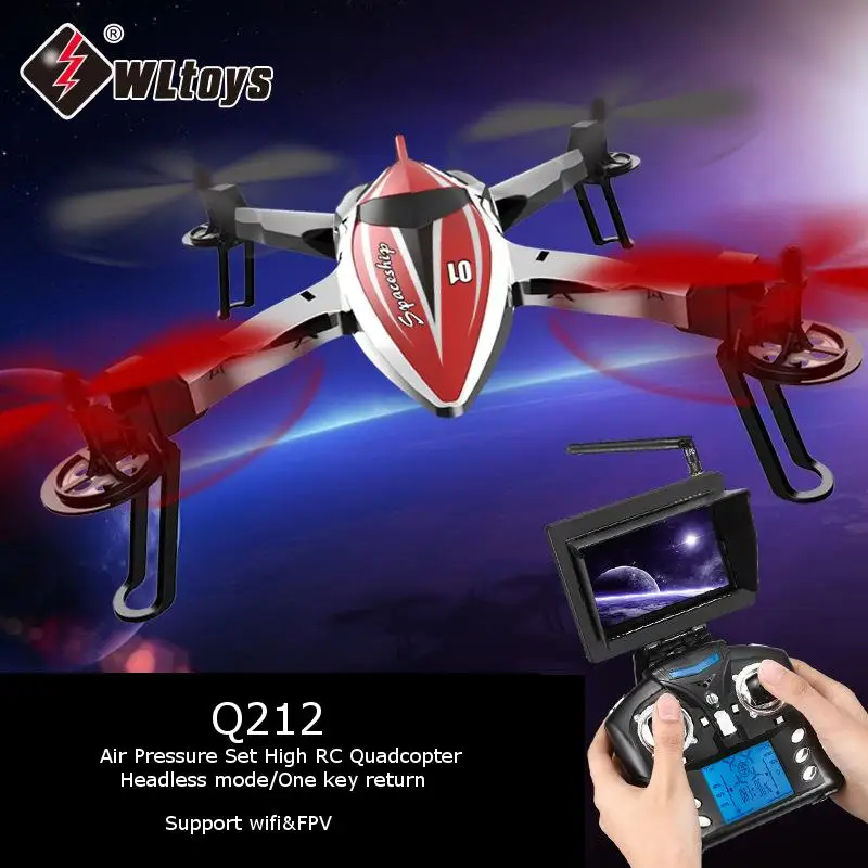 WLtoys Q212 Q212G Barometer Air Pressure Set High RC Quadcopter Support 5.8G FPV&Wifi Helicopter With Camera Headless Mode Drone
WLtoys Q212 Q212G Barometer Air Pressure Set High RC Quadcopter Support 5.8G FPV&Wifi Helicopter With Camera Headless Mode Drone
