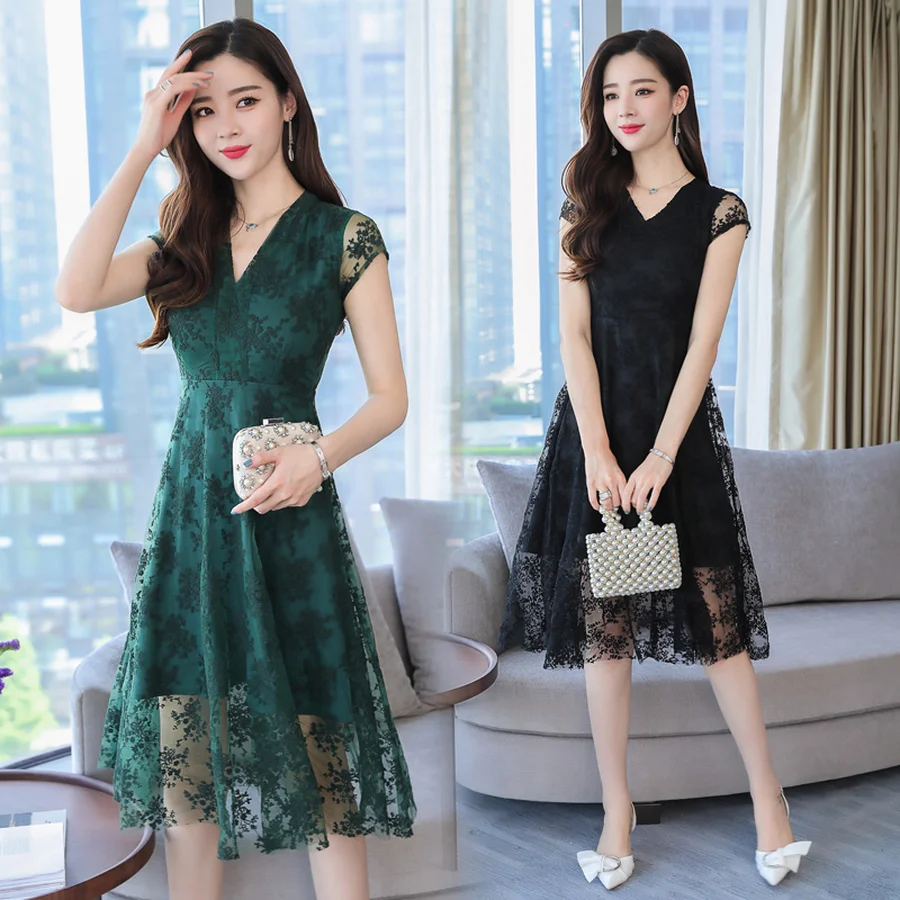 2019 Elegant Women Solid Boho Midi Dresses Summer New Vintage Chic 3XL Plus Size Black Sexy Lace Sundress Bodycon Party Vestidos 
2019 Elegant Women Solid Boho Midi Dresses Summer New Vintage Chic 3XL Plus Size Black Sexy Lace Sundress Bodycon Party Vestidos