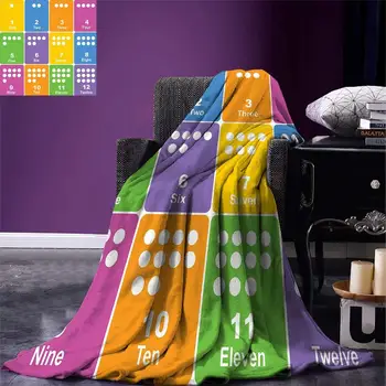 Kids Activity Throw Blanket Learning the Numbers Themed Educational Design Colorful Preschool Pattern Warm Microfiber Blanket
Kids Activity Throw Blanket Learning the Numbers Themed Educational Design Colorful Preschool Pattern Warm Microfiber Blanket