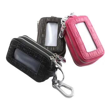 Leather Double Zipper Home Key Case with Transparent Window Vintage Car Key Holder Smart Housekeeper New
Leather Double Zipper Home Key Case with Transparent Window Vintage Car Key Holder Smart Housekeeper New
