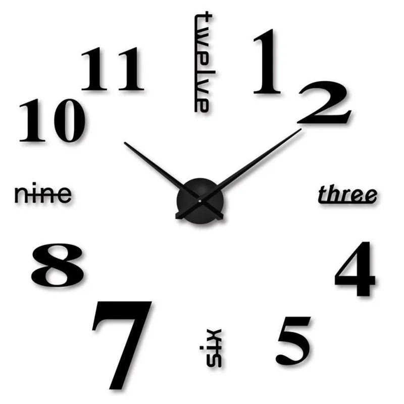Large 50CM DIY sticking wall clock English letter number Acrylic 3D Mirror clock Watch Home Office Decor sticker clock drop ship
Large 50CM DIY sticking wall clock English letter number Acrylic 3D Mirror clock Watch Home Office Decor sticker clock drop ship