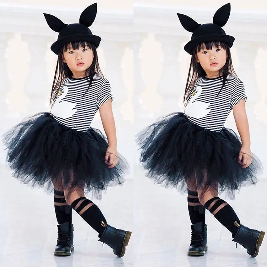Baby Girls Summer Tulle Dress Kid Black Striped Flamingo mesh tutu Outfit Clothes Casual Sundress
Baby Girls Summer Tulle Dress Kid Black Striped Flamingo mesh tutu Outfit Clothes Casual Sundress