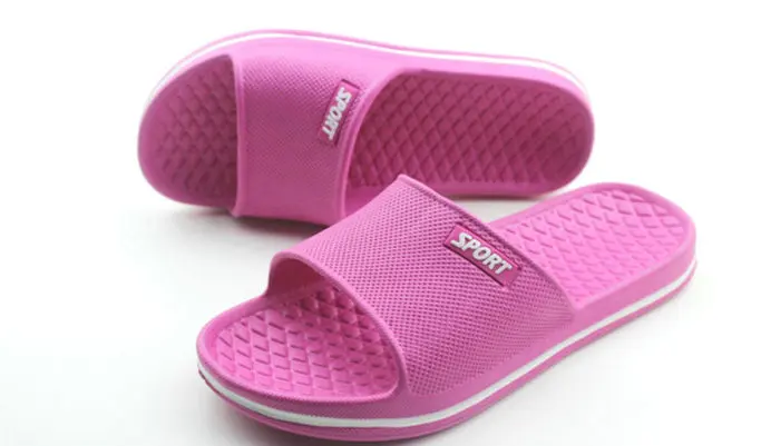 Summer Pure Color Lovers Household Disposable Bath Slippers Spa Hotel Slippers Bathroom Anti-skid Mens And Womens Soft Slide Slippers (5)