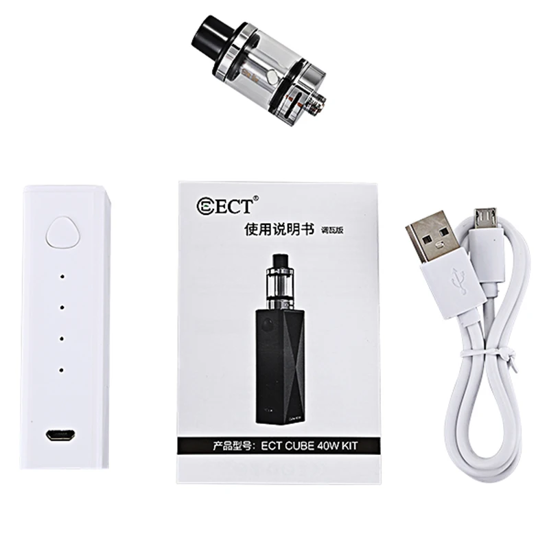 ECT Cub 40w Mod Kit 2200mAh Electronic Cigarette Kit Big Vape 2.0ml Elfin Atomizer vapor Top Refilling Vaporizer E-cigarettes