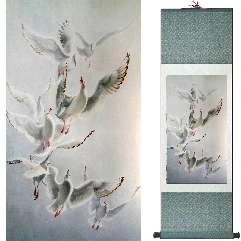 Birds and flower painting silk scroll painting traditional Chinese art painting home decoration painting2019072010
Birds and flower painting silk scroll painting traditional Chinese art painting home decoration painting2019072010