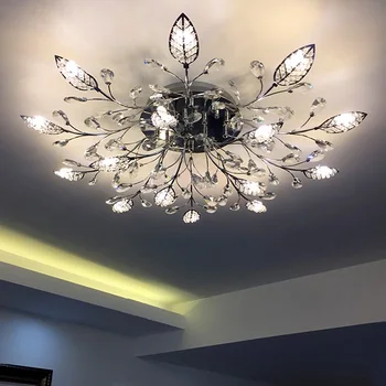 European creative personality bedroom living room restaurant LED circular crystal ceiling light
European creative personality bedroom living room restaurant LED circular crystal ceiling light
