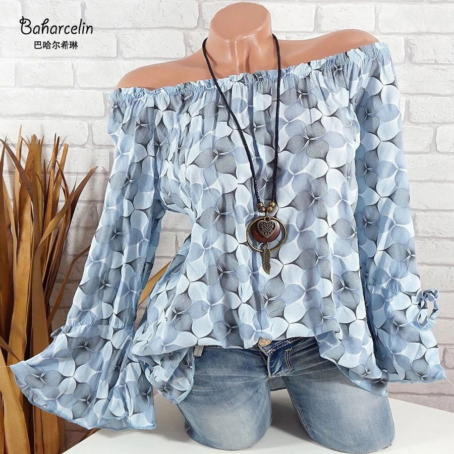 Baharcelin 8 colors Big size Casual Loose Tops Woman Girl Summer Slash Neck blouse Printed Blouse Shirt Flare sleeve clothing
Baharcelin 8 colors Big size Casual Loose Tops Woman Girl Summer Slash Neck blouse Printed Blouse Shirt Flare sleeve clothing