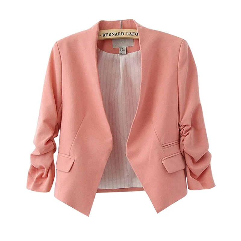 Female Puff Sleeves Blazer Candy Color V-neck Solid Color Short Suit Fashion New Trend Office Ladies Clothing
Female Puff Sleeves Blazer Candy Color V-neck Solid Color Short Suit Fashion New Trend Office Ladies Clothing