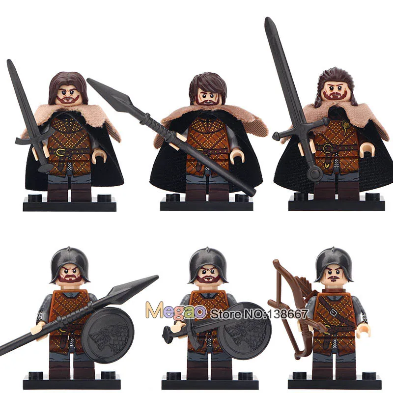 1Set of Game of Thrones ly Action Eddard Stark Spear Infantry Building Blocks Bricks Toys for Children XP042-047
1Set of Game of Thrones ly Action Eddard Stark Spear Infantry Building Blocks Bricks Toys for Children XP042-047