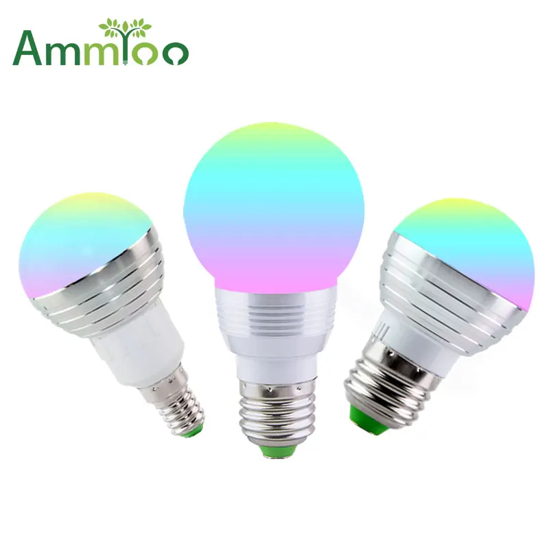 AmmToo E27 E14 RGB Led Bulb Light 5W 7W Led Lamp AC85-265V Spotlight Bulb AC110V 220V lampada led light+ 24key Remote controller
AmmToo E27 E14 RGB Led Bulb Light 5W 7W Led Lamp AC85-265V Spotlight Bulb AC110V 220V lampada led light+ 24key Remote controller