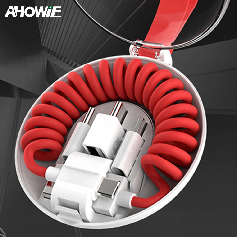 Ahowie Micro USB Spring Cable For Huawei Honor 10 Lite Samsung S7 Sony ZX1 3 In 1 USB Cable Type-c For Samsung Note 9 S8 S9 S10+
Ahowie Micro USB Spring Cable For Huawei Honor 10 Lite Samsung S7 Sony ZX1 3 In 1 USB Cable Type-c For Samsung Note 9 S8 S9 S10+