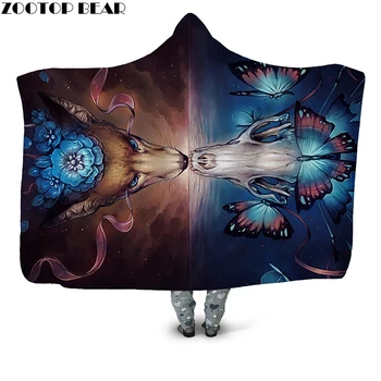 Dragon Fox Reflection 3D Printed Plush Hooded Blanket for Adult Children Warm Wearable Fleece Throw Blanket Home Office Washable
Dragon Fox Reflection 3D Printed Plush Hooded Blanket for Adult Children Warm Wearable Fleece Throw Blanket Home Office Washable