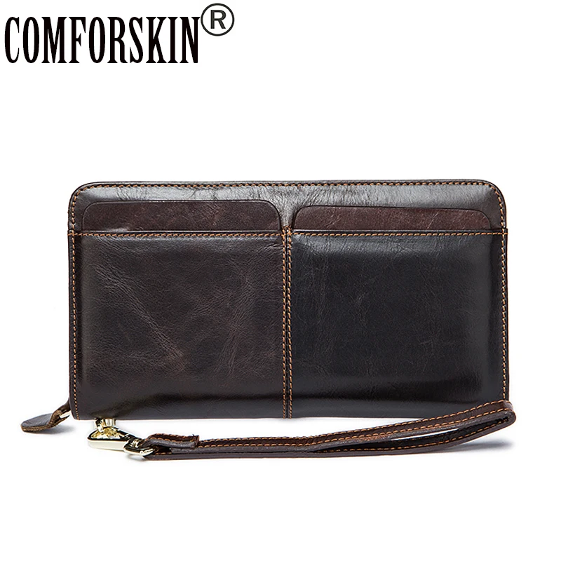Guaranteed 100% Genuine Leather 2017 New Men Clutch Wallets with Two Detachable Card Holders Zipper Card Wallet Purses for Men
Guaranteed 100% Genuine Leather 2017 New Men Clutch Wallets with Two Detachable Card Holders Zipper Card Wallet Purses for Men