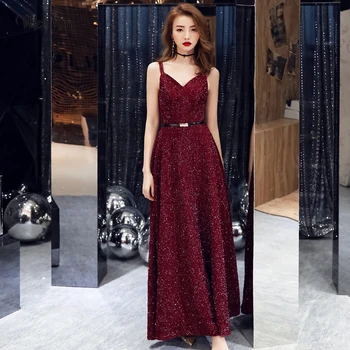 wei yin Formal Evening Dresses Long 2020 New Women Elegant Wine Red Black V neck Sleeveless Evening Dresses WY1712
wei yin Formal Evening Dresses Long 2020 New Women Elegant Wine Red Black V neck Sleeveless Evening Dresses WY1712