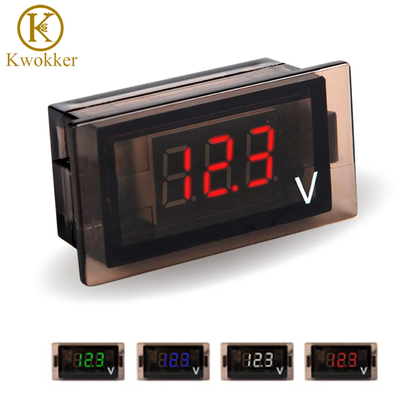 4 Color LED Display Panel Style Small Car Voltmeter Digital Single High Quality Super Mini Digital Voltmeter
4 Color LED Display Panel Style Small Car Voltmeter Digital Single High Quality Super Mini Digital Voltmeter