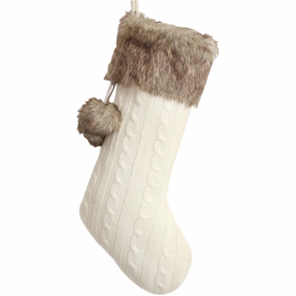 Free shipping Cable Knit Christmas Gifts Socks/Christmas Decoration/ Knitting with Faux Fur Cuff Christmas Stockings
Free shipping Cable Knit Christmas Gifts Socks/Christmas Decoration/ Knitting with Faux Fur Cuff Christmas Stockings