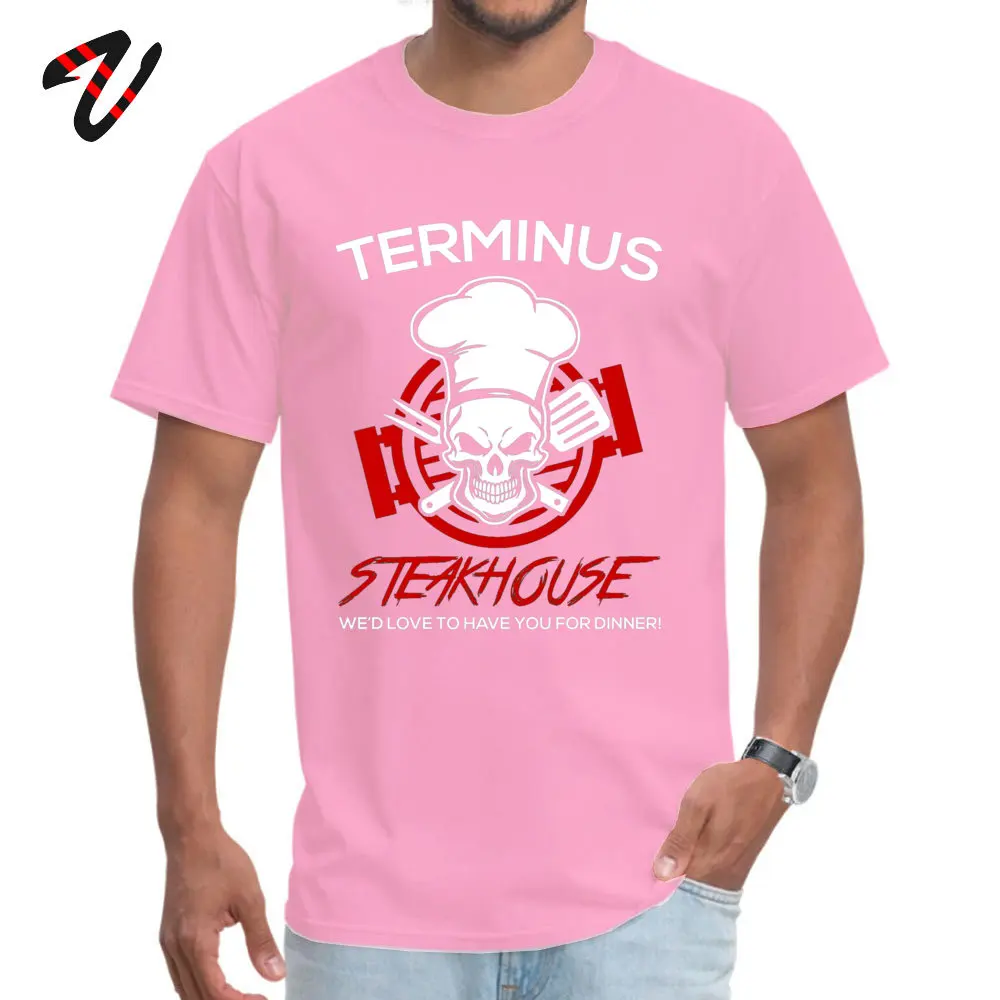 Love The Walking Dead Tops T Shirt 2018 Fashion Crew Neck Design Short Sleeve 100% Cotton Men Tshirts Customized Tshirts Love The Walking Dead -17796 pink