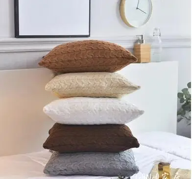 Nordic simple solid color knitted pillowcase American country living room bedside sofa cushion cover Office waist pillowcase
Nordic simple solid color knitted pillowcase American country living room bedside sofa cushion cover Office waist pillowcase
