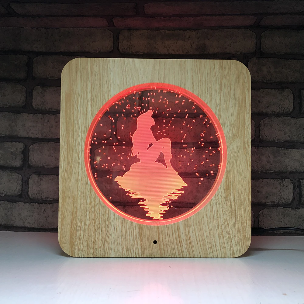 Novelty Table Nightlight Wood Pattern Frame Dream Girl 3D Illusion Night Lamp 7 Colors Mood Lights Student Friends Birthday Gift
Novelty Table Nightlight Wood Pattern Frame Dream Girl 3D Illusion Night Lamp 7 Colors Mood Lights Student Friends Birthday Gift