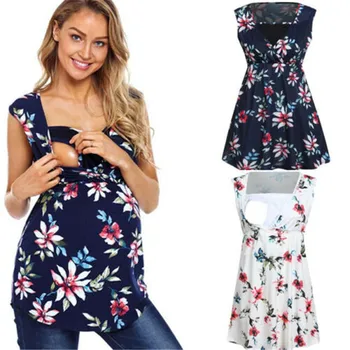 New Maternity Clothes Women Sleeveless Nursing Baby Floral Vest Pregnancy Breastfeeding T-Shirt Tops Maternity Casual Tee Shirts
New Maternity Clothes Women Sleeveless Nursing Baby Floral Vest Pregnancy Breastfeeding T-Shirt Tops Maternity Casual Tee Shirts