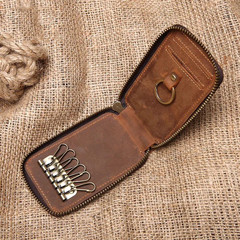 Wholesale 2019 Brand New Crazy Horse Genuine Leather Smart Key Wallet DIY Keychain Pocket Car Key Holder Key Organizer Holder
Wholesale 2019 Brand New Crazy Horse Genuine Leather Smart Key Wallet DIY Keychain Pocket Car Key Holder Key Organizer Holder