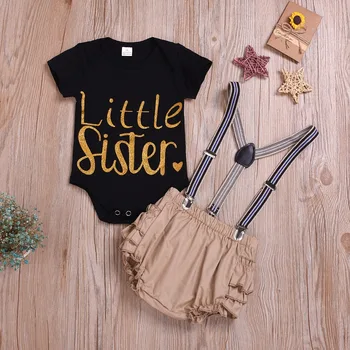 2019 Boys and Girls Summer Romper+pants 2pcs outfit suit set Little sister Daddy is my hero printed clothes set
2019 Boys and Girls Summer Romper+pants 2pcs outfit suit set Little sister Daddy is my hero printed clothes set