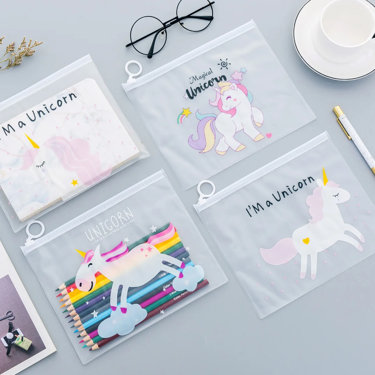 Cute Pink Unicorn Transparent Pencil Case School Office Supplies Kawaii Stationery Pencil Box Travel Cosmetic Pen Bags
Cute Pink Unicorn Transparent Pencil Case School Office Supplies Kawaii Stationery Pencil Box Travel Cosmetic Pen Bags
