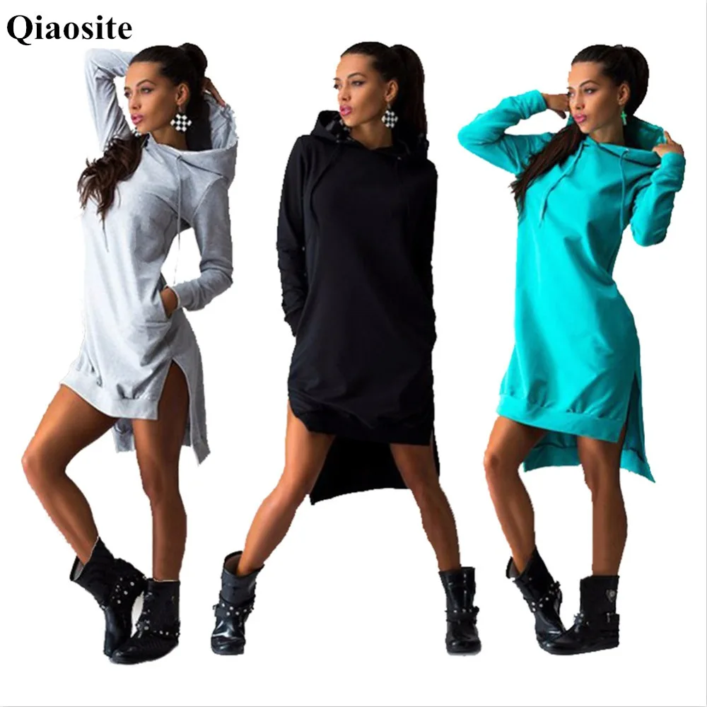 Qiaosite Autumn New Style Hooded Female Dress Preppy Style Personality Casual Asymmetrical Loose Girls Full Sleeve Vestidos
Qiaosite Autumn New Style Hooded Female Dress Preppy Style Personality Casual Asymmetrical Loose Girls Full Sleeve Vestidos
