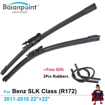 2Pcs Wiper Blades + 2Pcs Free Rubbers for Mercedes-Benz SLK Class (R172) 2011-2016 22"+22", Direct Fit Windscreen Wipers
2Pcs Wiper Blades + 2Pcs Free Rubbers for Mercedes-Benz SLK Class (R172) 2011-2016 22"+22", Direct Fit Windscreen Wipers