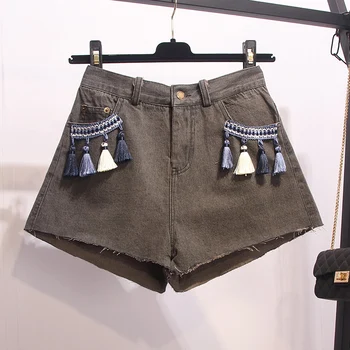 5xl plus big size denim jeans shorts women summer style 2018 feminina new denim wide-legged shorts female A5051
5xl plus big size denim jeans shorts women summer style 2018 feminina new denim wide-legged shorts female A5051