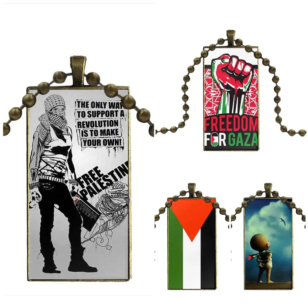 EJ Glaze For Women Party Glass Cabochon Pendant Necklace Rectangle Fashion Necklace Palestinian Palestine National Flag
EJ Glaze For Women Party Glass Cabochon Pendant Necklace Rectangle Fashion Necklace Palestinian Palestine National Flag