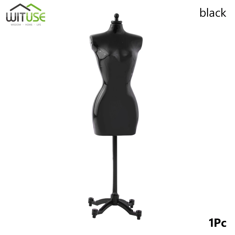 4pcs 2 black+2 white dress form clothing clothes gown display mannequin 8.8 inch