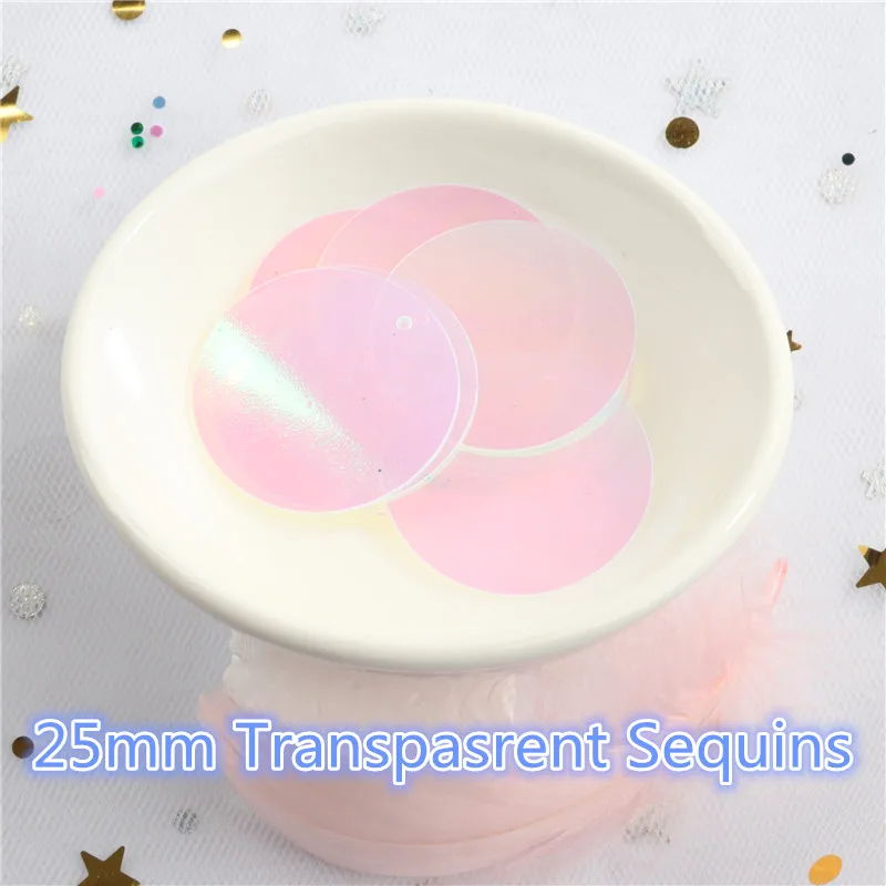 Transparent Sequin 60pcs 25mm Large Round Sequins PVC Loose Sequins Paillettes Sewing Craft For Wedding Decoration 1 Side Hole
Transparent Sequin 60pcs 25mm Large Round Sequins PVC Loose Sequins Paillettes Sewing Craft For Wedding Decoration 1 Side Hole