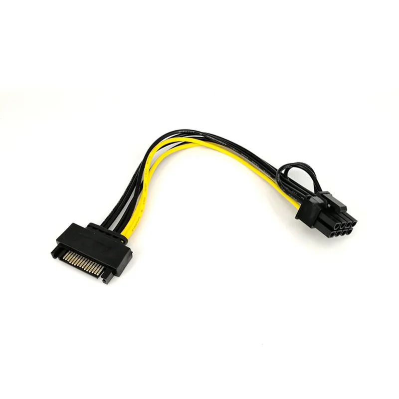 1/2/4/6/8/10 шт 15Pin SATA штекер 8pin PCI-E Женский адаптер питания для видеокарты кабель HSJ-19 |