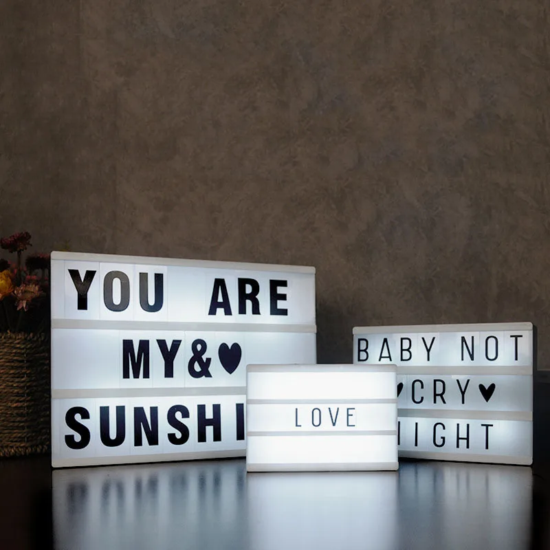2018 New DIY BLACK Letters Cards Night Light L M S Size LED Combination Box Lamp USB PORT Powered Cinema Lightbox 
2018 New DIY BLACK Letters Cards Night Light L M S Size LED Combination Box Lamp USB PORT Powered Cinema Lightbox