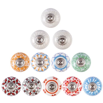 12pcs Variety Style Color Pull Handles Furniture Hand Painted Printing Ceramic Door Cabinet Knob Drawer Pull Handle Hardware
12pcs Variety Style Color Pull Handles Furniture Hand Painted Printing Ceramic Door Cabinet Knob Drawer Pull Handle Hardware