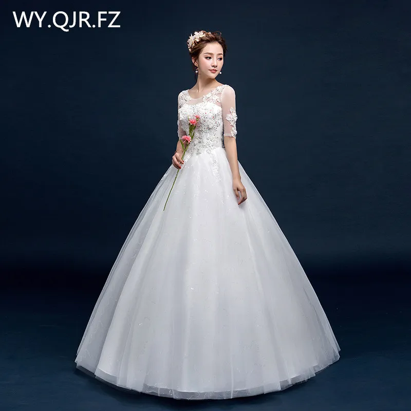 DM0427#O-Neck half sleeve Bride's wedding dress sequins white Ball Gown cheap wholesale 2019 new Organza with Embroidery Cina
DM0427#O-Neck half sleeve Bride's wedding dress sequins white Ball Gown cheap wholesale 2019 new Organza with Embroidery Cina