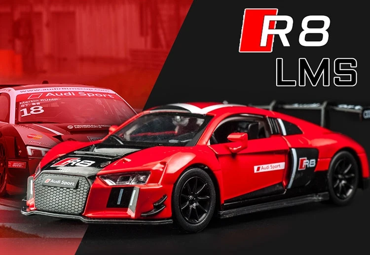 Hot sale 1:32 Collectible Alloy Diecast toy Cars Model R8 LMS Racing metal model Alloy pull back lights Sport Cars gifts toy car
Hot sale 1:32 Collectible Alloy Diecast toy Cars Model R8 LMS Racing metal model Alloy pull back lights Sport Cars gifts toy car