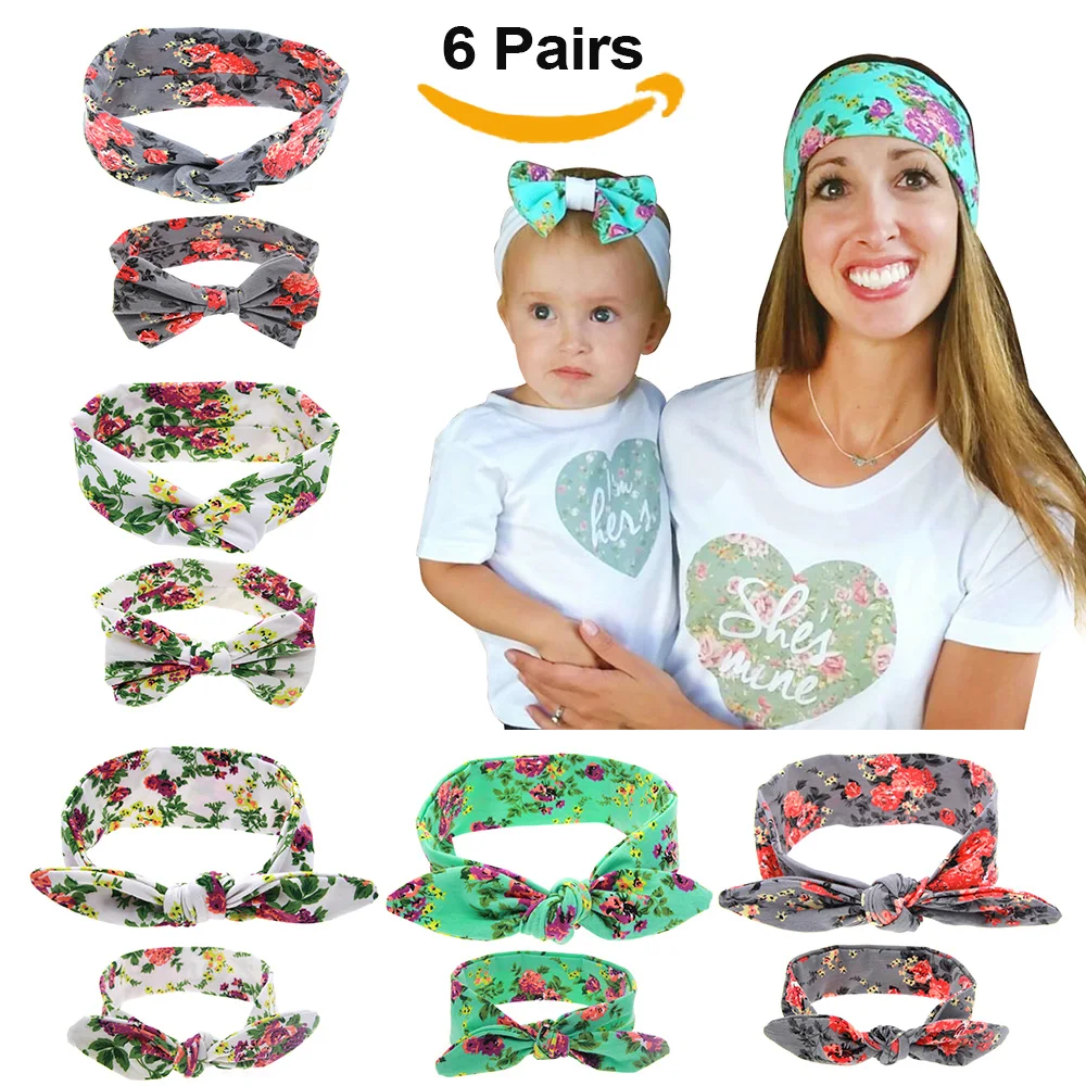 Mother Kids Turban Mom And Me Matching Bow Headband 6 Pairs Mom Daughter Rabbit Ears Headbands Floral Headwraps Hair Accessories
Mother Kids Turban Mom And Me Matching Bow Headband 6 Pairs Mom Daughter Rabbit Ears Headbands Floral Headwraps Hair Accessories