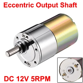 

Uxcell(R) Hot Sale 1Pcs 12V DC 5RPM Gear Motor High Torque Electric Micro Speed Reduction Geared Motor Eccentric Output Shaft